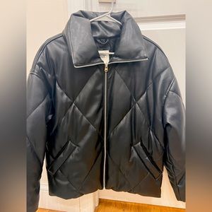 Abercrombie and Fitch Vegan Leather Puffer